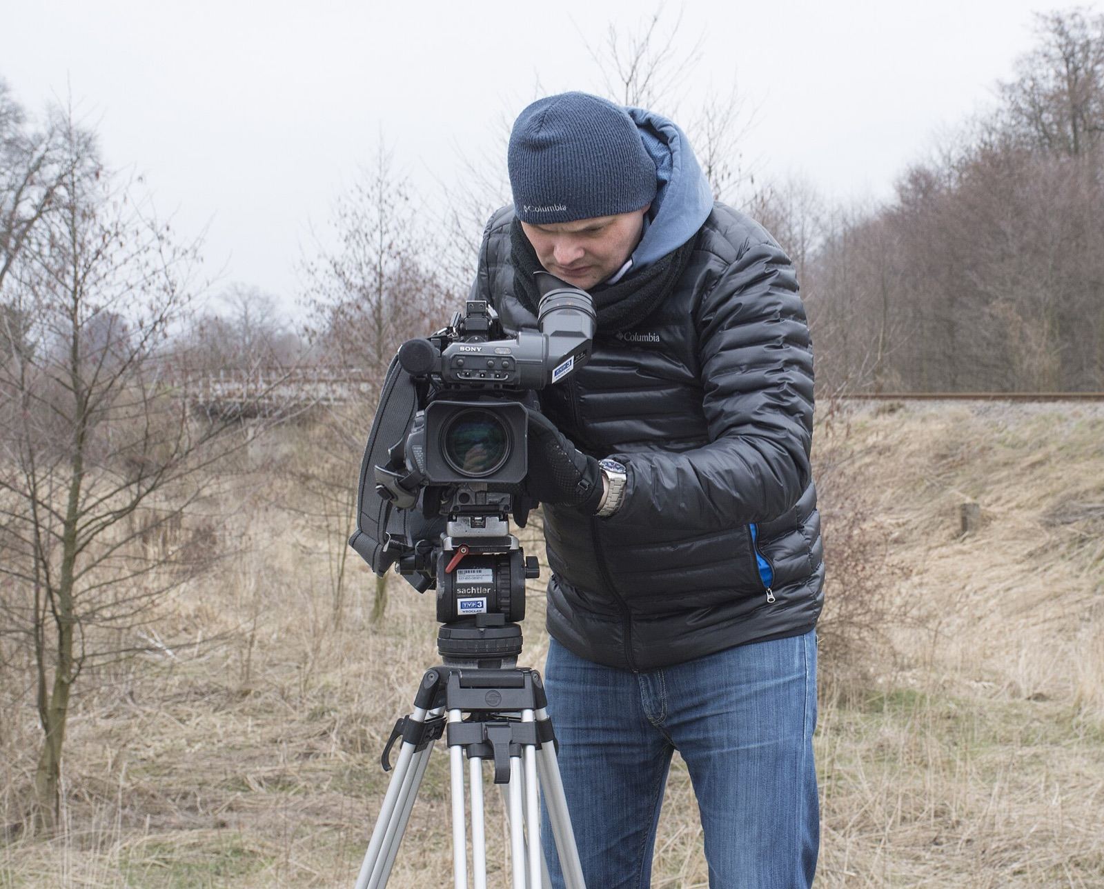 A camera operator at work
